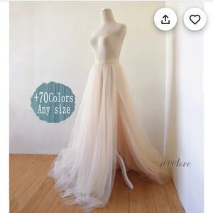 Elegant Ivory Tulle Skirt